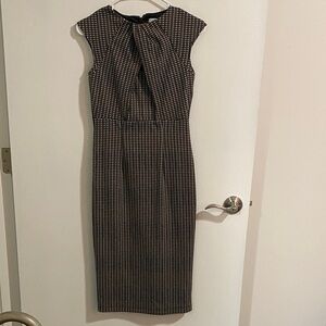 New York & Company Herringbone Midi Dress